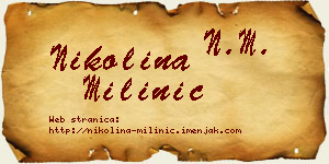 Nikolina Milinić vizit kartica